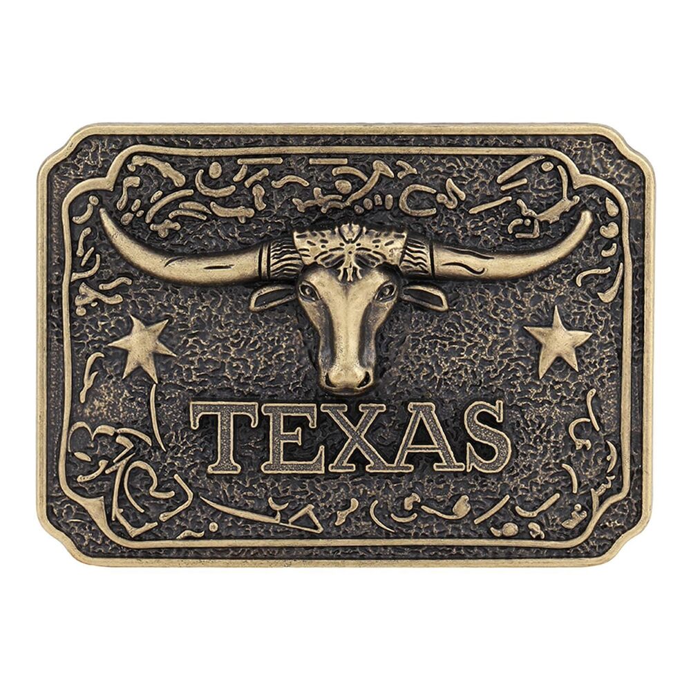 2374 Western Belt Buckle Vintage Cowboy Rodeo Texas Longhorn bull Belt